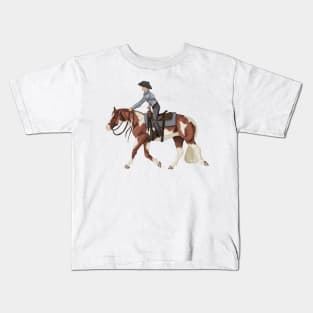 Ranch Riding Paint horse Extended Trot Kids T-Shirt